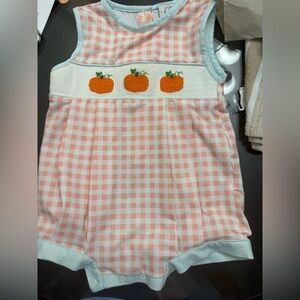 Pink and White Gingham Kids Romper